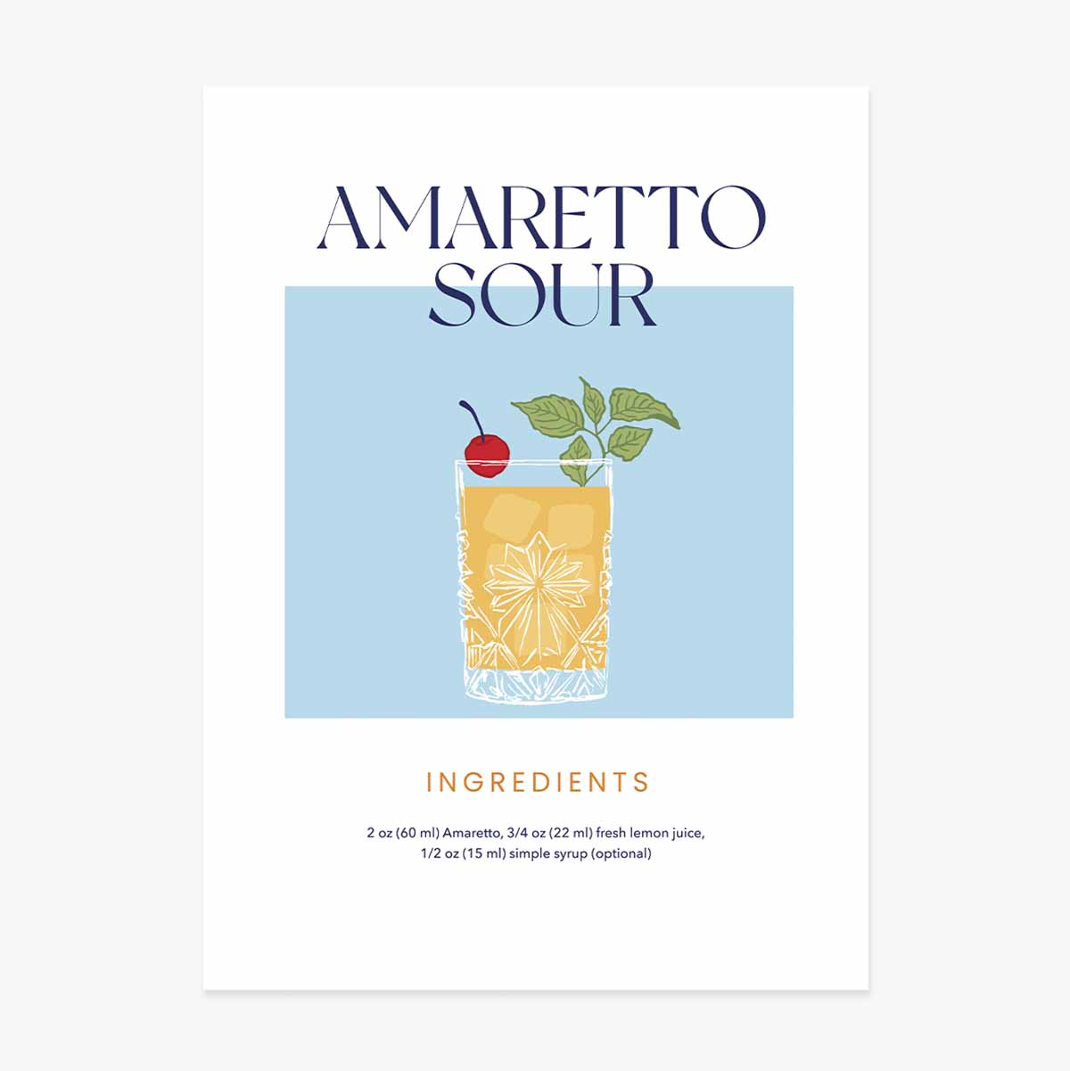 Poster Amaretto Sour