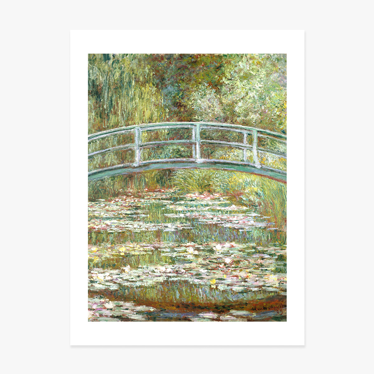 Poster Claude Monet, Podul peste un iaz cu nuferi 1899